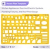image:imageMr Pen House Plan 3 pcs Interior Design and Furniture Templates  Clear Flexible Plastic Drafting Tools Ruler Shapes for Architecture 14 Inch Scale Kitchen Bath Bedroom OfficeOrange