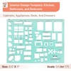 image:imageMr Pen House Plan 3 pcs Interior Design and Furniture Templates  Clear Flexible Plastic Drafting Tools Ruler Shapes for Architecture 14 Inch Scale Kitchen Bath Bedroom OfficeGreen