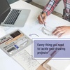 image:imageMr Pen House Plan 3 pcs Interior Design and Furniture Templates  Clear Flexible Plastic Drafting Tools Ruler Shapes for Architecture 14 Inch Scale Kitchen Bath Bedroom OfficeClear