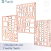 image:imageMr Pen House Plan 3 pcs Interior Design and Furniture Templates  Clear Flexible Plastic Drafting Tools Ruler Shapes for Architecture 14 Inch Scale Kitchen Bath Bedroom OfficePink