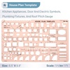 image:imageMr Pen House Plan 3 pcs Interior Design and Furniture Templates  Clear Flexible Plastic Drafting Tools Ruler Shapes for Architecture 14 Inch Scale Kitchen Bath Bedroom OfficePink