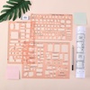 image:imageMr Pen House Plan 3 pcs Interior Design and Furniture Templates  Clear Flexible Plastic Drafting Tools Ruler Shapes for Architecture 14 Inch Scale Kitchen Bath Bedroom OfficePink