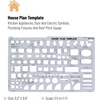 image:imageMr Pen House Plan 3 pcs Interior Design and Furniture Templates  Clear Flexible Plastic Drafting Tools Ruler Shapes for Architecture 14 Inch Scale Kitchen Bath Bedroom OfficeClear