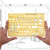 image:imageMr Pen House Plan 3 pcs Interior Design and Furniture Templates  Clear Flexible Plastic Drafting Tools Ruler Shapes for Architecture 14 Inch Scale Kitchen Bath Bedroom OfficeOrange