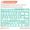 image:imageMr Pen House Plan 3 pcs Interior Design and Furniture Templates  Clear Flexible Plastic Drafting Tools Ruler Shapes for Architecture 14 Inch Scale Kitchen Bath Bedroom OfficeGreen