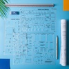 image:imageMr Pen House Plan 3 pcs Interior Design and Furniture Templates  Clear Flexible Plastic Drafting Tools Ruler Shapes for Architecture 14 Inch Scale Kitchen Bath Bedroom OfficeClear