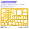 image:imageMr Pen House Plan 3 pcs Interior Design and Furniture Templates  Clear Flexible Plastic Drafting Tools Ruler Shapes for Architecture 14 Inch Scale Kitchen Bath Bedroom OfficeOrange