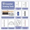 image:imageMr Pen House Plan 3 pcs Interior Design and Furniture Templates  Clear Flexible Plastic Drafting Tools Ruler Shapes for Architecture 14 Inch Scale Kitchen Bath Bedroom OfficeClear