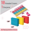 image:imageMr Pen Kneaded Eraser Set 18 Pack  Colorful Moldable Art Erasers with Storage Cases amp Sharpener Soft Kneadable Erasers for Charcoal GraphiteRed  Yellow  Blue With Sharpener