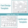 image:imageMr Pen Landscape Templates Architectural Templates Drafting Tools  Landscaping Tools Landscape Design Template Drafting Ruler Shapes Drawing StencilsClear