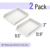 image:imageMr Pen Letter Tray Desk Organizer Plastic 2 Pack  White File Organizer for Desk Paper Organizer for Desk Paper Holder for Desk White Desk Organizer Paper Tray Organizer