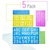 image:imageMr Pen Letters and Numbers Alphabet Templates Letter Stencils Pack of 514 9 1inches