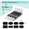 image:imageMr Pen Liquid Chalk Marker Pen 4 Pack 8x Labels  White NonToxic Odorless Chalk Markers Dual Reversible Chisel amp Bullet Tip Ideal for NonPorous ChalkboardsOne Size  Dual Tip