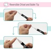 image:imageMr Pen Liquid Chalk Marker Pen 4 Pack 8x Labels  White NonToxic Odorless Chalk Markers Dual Reversible Chisel amp Bullet Tip Ideal for NonPorous ChalkboardsOne Size  Dual Tip