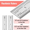 image:imageMr Pen Machinist Ruler 4 Pack 6 8 12 14 Inch  Stainless Steel Metric amp Imperial Precision Measuring Tool 164 132 05 mm Graduation for Engineering Carpentry12 inch