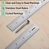 image:imageMr Pen Machinist Ruler 4 Pack 6 8 12 14 Inch  Stainless Steel Metric amp Imperial Precision Measuring Tool 164 132 05 mm Graduation for Engineering Carpentry6 inch  2 Pack 18164 Graduation