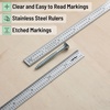 image:imageMr Pen Machinist Ruler 4 Pack 6 8 12 14 Inch  Stainless Steel Metric amp Imperial Precision Measuring Tool 164 132 05 mm Graduation for Engineering Carpentry12 inch  2 Pack