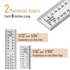 image:imageMr Pen Machinist Ruler 4 Pack 6 8 12 14 Inch  Stainless Steel Metric amp Imperial Precision Measuring Tool 164 132 05 mm Graduation for Engineering Carpentry6 inch  2 Pack 1101100 Graduation
