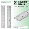 image:imageMr Pen Machinist Ruler 4 Pack 6 8 12 14 Inch  Stainless Steel Metric amp Imperial Precision Measuring Tool 164 132 05 mm Graduation for Engineering Carpentry6 inch  2 Pack 18164 Graduation