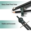 image:imageMr Pen Metal Geometry Compass CenterWheel Design  Precision Drafting Compass with Pencil for School amp Technical Drawing Draws Circles up to 11 Inches DiameterBlack