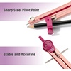 image:imageMr Pen Metal Geometry Compass CenterWheel Design  Precision Drafting Compass with Pencil for School amp Technical Drawing Draws Circles up to 11 Inches DiameterRose Gold