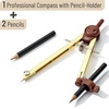 image:imageMr Pen Metal Geometry Compass CenterWheel Design  Precision Drafting Compass with Pencil for School amp Technical Drawing Draws Circles up to 11 Inches DiameterGold