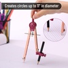 image:imageMr Pen Metal Geometry Compass CenterWheel Design  Precision Drafting Compass with Pencil for School amp Technical Drawing Draws Circles up to 11 Inches DiameterRose Gold