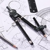 image:imageMr Pen Metal Geometry Compass CenterWheel Design  Precision Drafting Compass with Pencil for School amp Technical Drawing Draws Circles up to 11 Inches DiameterBlack
