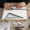 image:imageMr Pen Metal Geometry Kit  4Pack Set Square Protractor Aluminum Ruler  Drafting Triangles