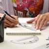 image:imageMr Pen Metal Geometry Kit 4 Pack 45 amp 3060 Set Squares  6 Protractor amp 12 Ruler Durable Metal Drafting Tools for Technical Drawing Math Engineering amp ArchitectureSilver