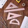 image:imageMr Pen Metal Geometry Kit 4 Pack 45 amp 3060 Set Squares  6 Protractor amp 12 Ruler Durable Metal Drafting Tools for Technical Drawing Math Engineering amp ArchitectureLight Pink