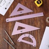 image:imageMr Pen Metal Geometry Kit 4 Pack 45 amp 3060 Set Squares  6 Protractor amp 12 Ruler Durable Metal Drafting Tools for Technical Drawing Math Engineering amp ArchitectureBlue Magenta Color