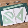 image:imageMr Pen Metal Geometry Kit 4 Pack 45 amp 3060 Set Squares  6 Protractor amp 12 Ruler Durable Metal Drafting Tools for Technical Drawing Math Engineering amp ArchitectureLight Green
