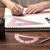 image:imageMr Pen Metal Geometry Kit 4 Pack 45 amp 3060 Set Squares  6 Protractor amp 12 Ruler Durable Metal Drafting Tools for Technical Drawing Math Engineering amp ArchitectureLight Pink