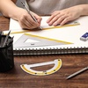 image:imageMr Pen Metal Geometry Kit 4 Pack 45 amp 3060 Set Squares  6 Protractor amp 12 Ruler Durable Metal Drafting Tools for Technical Drawing Math Engineering amp ArchitectureYellow Stripes