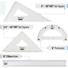 image:imageMr Pen Metal Geometry Kit 4 Pack 45 amp 3060 Set Squares  6 Protractor amp 12 Ruler Durable Metal Drafting Tools for Technical Drawing Math Engineering amp ArchitectureSilver