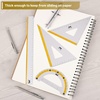image:imageMr Pen Metal Geometry Kit 4 Pack 45 amp 3060 Set Squares  6 Protractor amp 12 Ruler Durable Metal Drafting Tools for Technical Drawing Math Engineering amp ArchitectureYellow Stripes