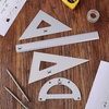 image:imageMr Pen Metal Geometry Kit 4 Pack 45 amp 3060 Set Squares  6 Protractor amp 12 Ruler Durable Metal Drafting Tools for Technical Drawing Math Engineering amp ArchitecturePeriwinkle Gray