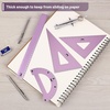 image:imageMr Pen Metal Geometry Kit 4 Pack 45 amp 3060 Set Squares  6 Protractor amp 12 Ruler Durable Metal Drafting Tools for Technical Drawing Math Engineering amp ArchitectureBlue Magenta Color