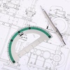 image:imageMr Pen Metal Geometry Kit 4 Pack 45 amp 3060 Set Squares  6 Protractor amp 12 Ruler Durable Metal Drafting Tools for Technical Drawing Math Engineering amp ArchitectureGreen Stripes