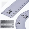 image:imageMr Pen Metal Geometry Kit 4 Pack 45 amp 3060 Set Squares  6 Protractor amp 12 Ruler Durable Metal Drafting Tools for Technical Drawing Math Engineering amp ArchitecturePeriwinkle Gray