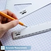 image:imageMr Pen Metal Geometry Kit 4 Pack 45 amp 3060 Set Squares  6 Protractor amp 12 Ruler Durable Metal Drafting Tools for Technical Drawing Math Engineering amp ArchitectureSilver