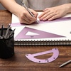 image:imageMr Pen Metal Geometry Kit 4 Pack 45 amp 3060 Set Squares  6 Protractor amp 12 Ruler Durable Metal Drafting Tools for Technical Drawing Math Engineering amp ArchitectureBlue Magenta Color