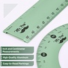 image:imageMr Pen Metal Geometry Kit 4 Pack 45 amp 3060 Set Squares  6 Protractor amp 12 Ruler Durable Metal Drafting Tools for Technical Drawing Math Engineering amp ArchitectureLight Green