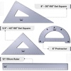 image:imageMr Pen Metal Geometry Kit 4 Pack 45 amp 3060 Set Squares  6 Protractor amp 12 Ruler Durable Metal Drafting Tools for Technical Drawing Math Engineering amp ArchitecturePeriwinkle Gray