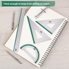 image:imageMr Pen Metal Geometry Kit 4 Pack 45 amp 3060 Set Squares  6 Protractor amp 12 Ruler Durable Metal Drafting Tools for Technical Drawing Math Engineering amp ArchitectureGreen Stripes