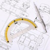 image:imageMr Pen Metal Geometry Kit 4 Pack 45 amp 3060 Set Squares  6 Protractor amp 12 Ruler Durable Metal Drafting Tools for Technical Drawing Math Engineering amp ArchitectureYellow Stripes