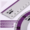 image:imageMr Pen Metal Geometry Kit 4 Pack 45 amp 3060 Set Squares  6 Protractor amp 12 Ruler Durable Metal Drafting Tools for Technical Drawing Math Engineering amp ArchitecturePurple Stripes
