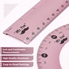 image:imageMr Pen Metal Geometry Kit 4 Pack 45 amp 3060 Set Squares  6 Protractor amp 12 Ruler Durable Metal Drafting Tools for Technical Drawing Math Engineering amp ArchitectureLight Pink
