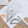 image:imageMr Pen Metal Geometry Kit 4 Pack 45 amp 3060 Set Squares  6 Protractor amp 12 Ruler Durable Metal Drafting Tools for Technical Drawing Math Engineering amp ArchitectureSilver